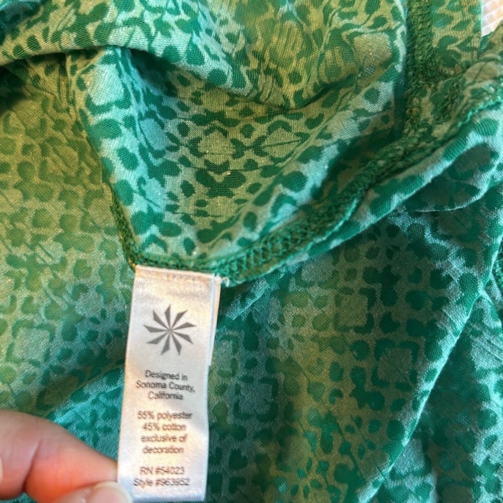 Athleta green hooded lightweight long top / coverup Size XS - Picture 13 of 14